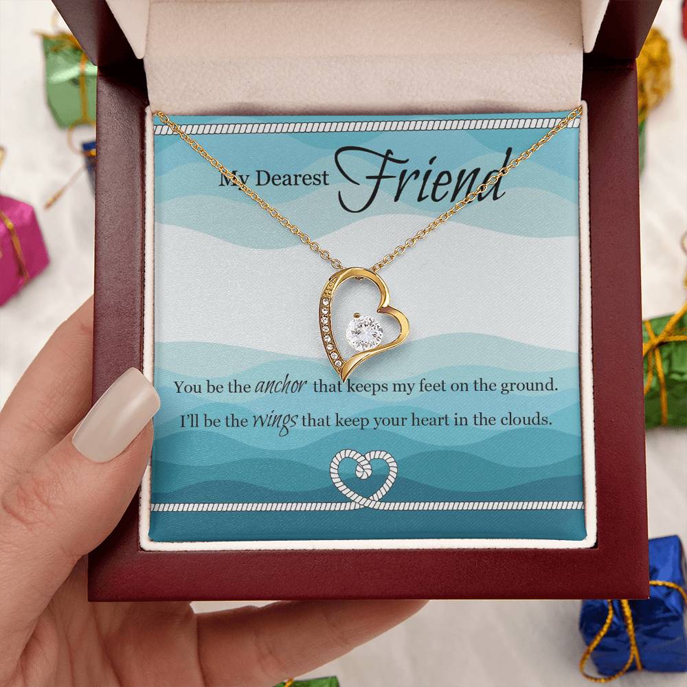 My Dearest Friend I'll Be The Wing That Keep Your Heart In The Clouds Necklace 1 Forever Love Necklace