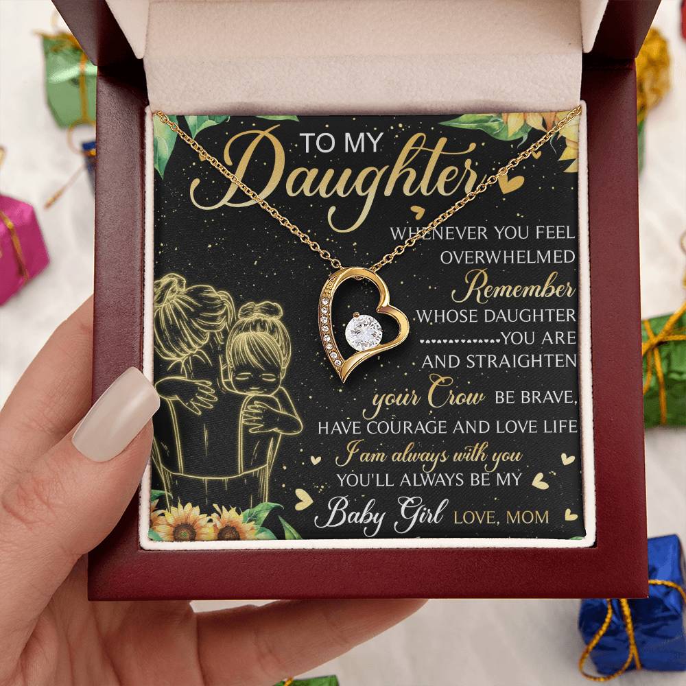 To My Daughter I Love You Mother's Day Daughter Necklace Mother Daughter Jewelry Gift Daughter Wedding Gift Forever Love Necklace