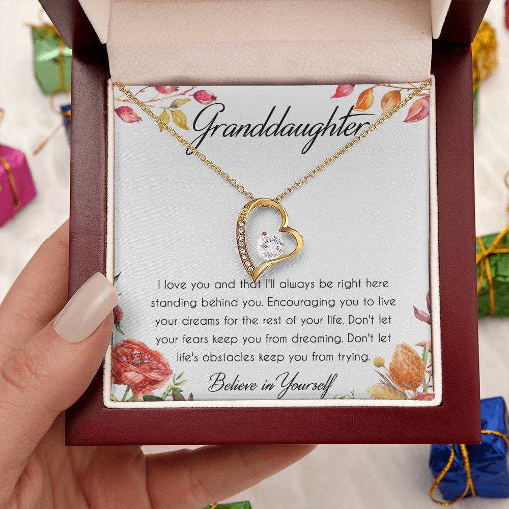 Granddaughter Message Card 1 Forever Love Necklace