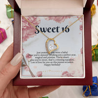 16th Birthday Gift Girl Sweet Sixteen Necklace Jewelry For 16th Sweet Sixteen Birthday Jewelry Gift For Daughter Niece Bff Forever Love Necklace