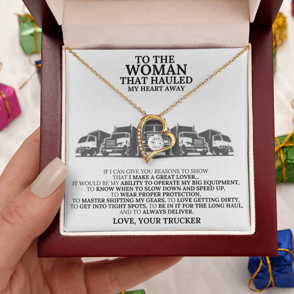 Trucker Reason That He Makes A Great Lover Necklace Gift 1 Forever Love Necklace