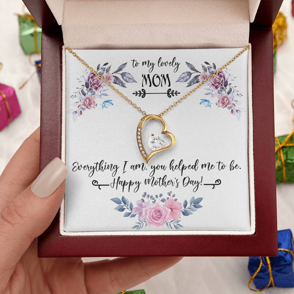 Mom Gifts Gift From Bride To Mother To My Lovely Mom On Me Wedding Day Necklace Forever Love Necklace