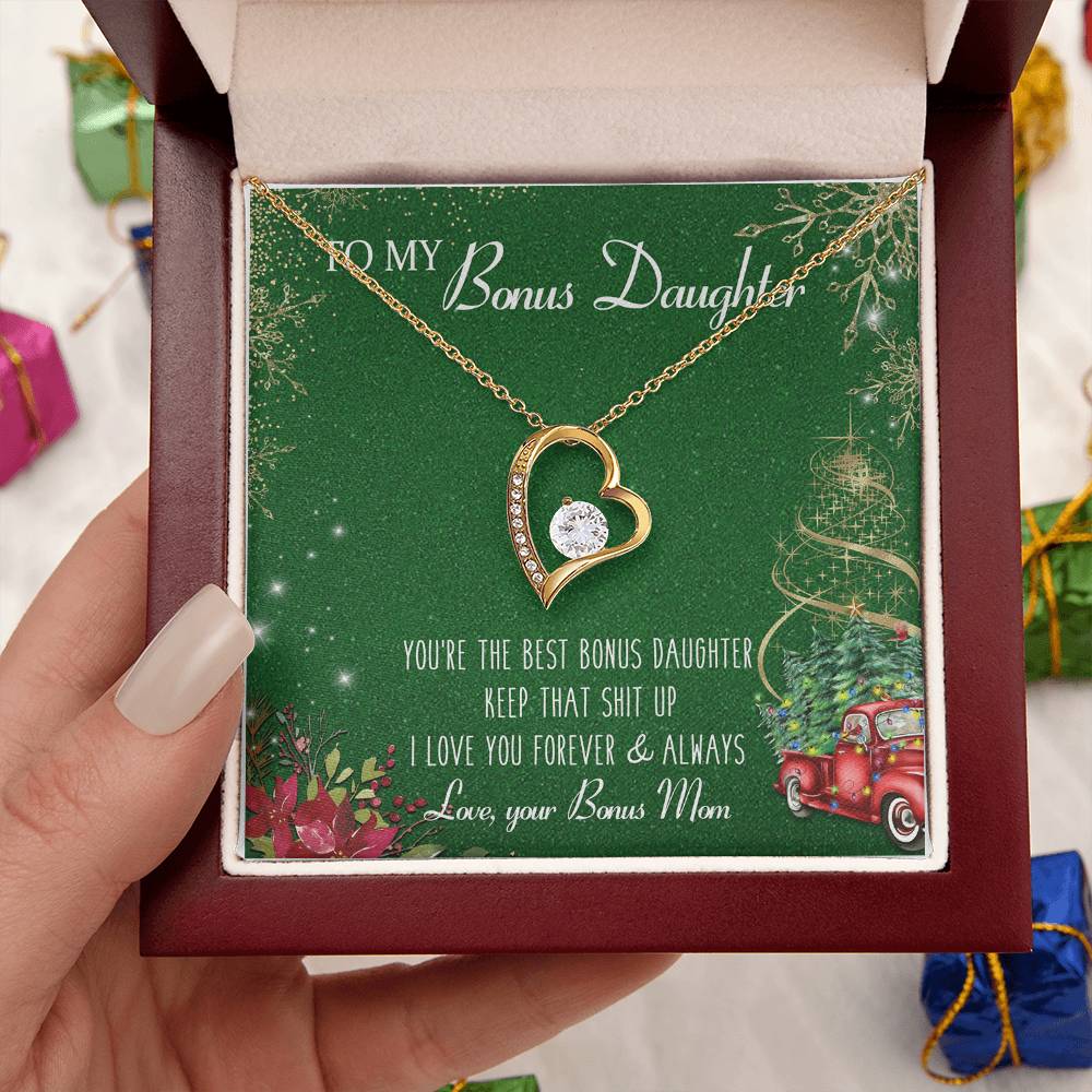 To My Bonus Daughter Christmas Gift Bonus Daughter Step Daughter Gift Bonus Daughter Necklace Daughters Birthday Unique Grown Up Forever Love Necklace