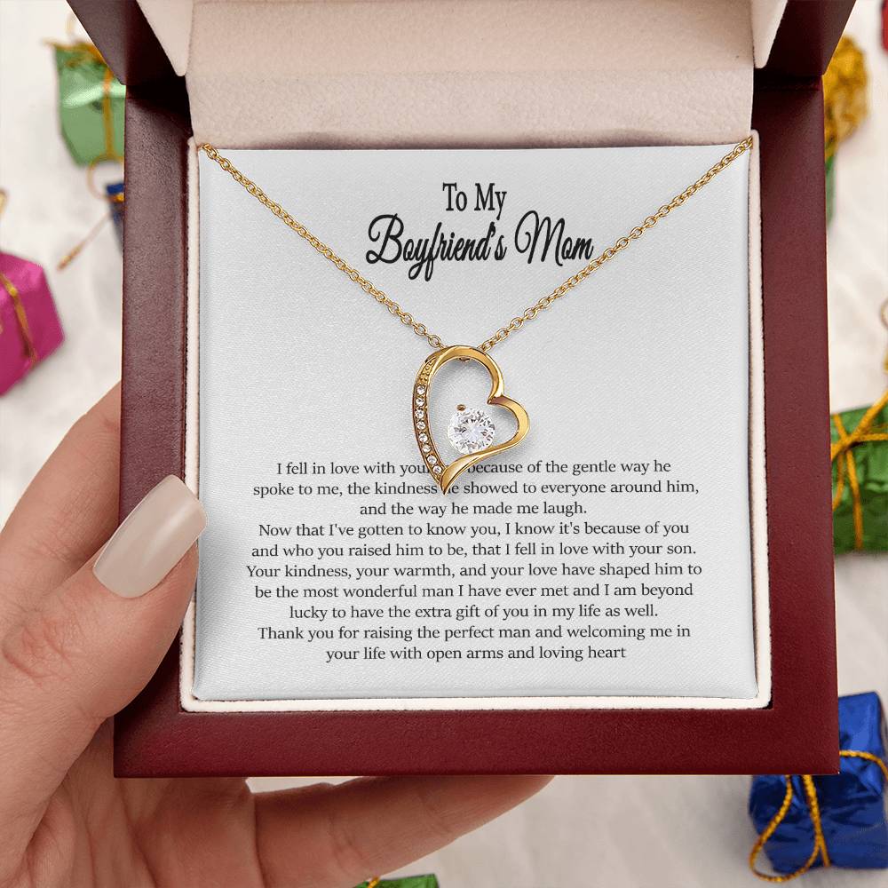 To My Boyfriend's Mom Boyfriend's Mom Gift To My Boyfriends Mom Gift Mother's Day Gift Birthday Gift Thank You Or Just Because Forever Love Necklace