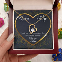Anniversary Gift For Wife To My Wife Necklace Present For Wife Marriage Gifts Gift Ideas For Wife Wife Heart Necklace Birthday Forever Love Necklace