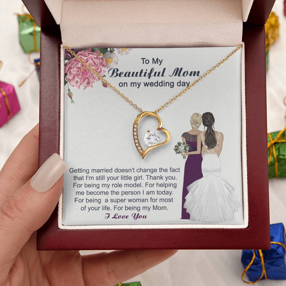Mom Wedding Gift From Bride Mother Necklace 1 Forever Love Necklace