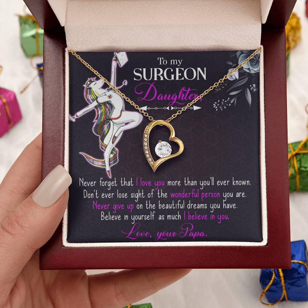 To My Surgeon Daughter Belive In Yourself As Much I Believe In Your Forever Love Necklace