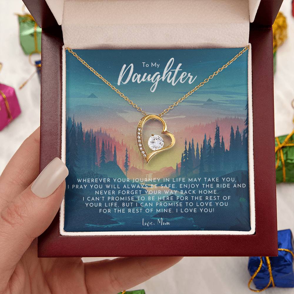 To My Daughter Necklace From Mom Grown Up Daughter Gift From Mom Gift For Daughter From Mom Daughters Birthday Gift Forever Love Necklace