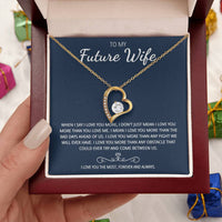 To My Future Wife Love You The Most Heart Necklace Customize Gift For Your Loving Wife! ❤️ Forever Love Necklace