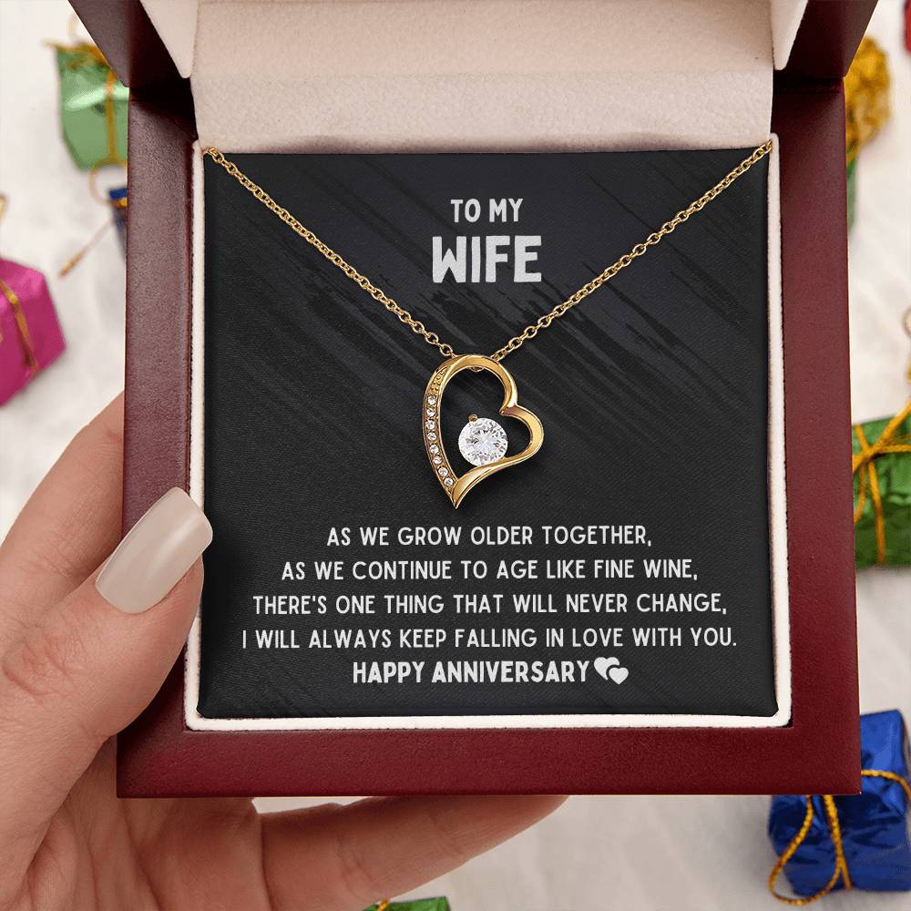 To My Wife - Happy Anniversary - Necklace Forever Love Necklace