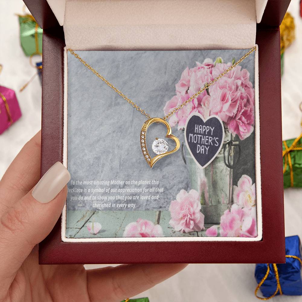 Happy Mothers Day Forever Love Necklace