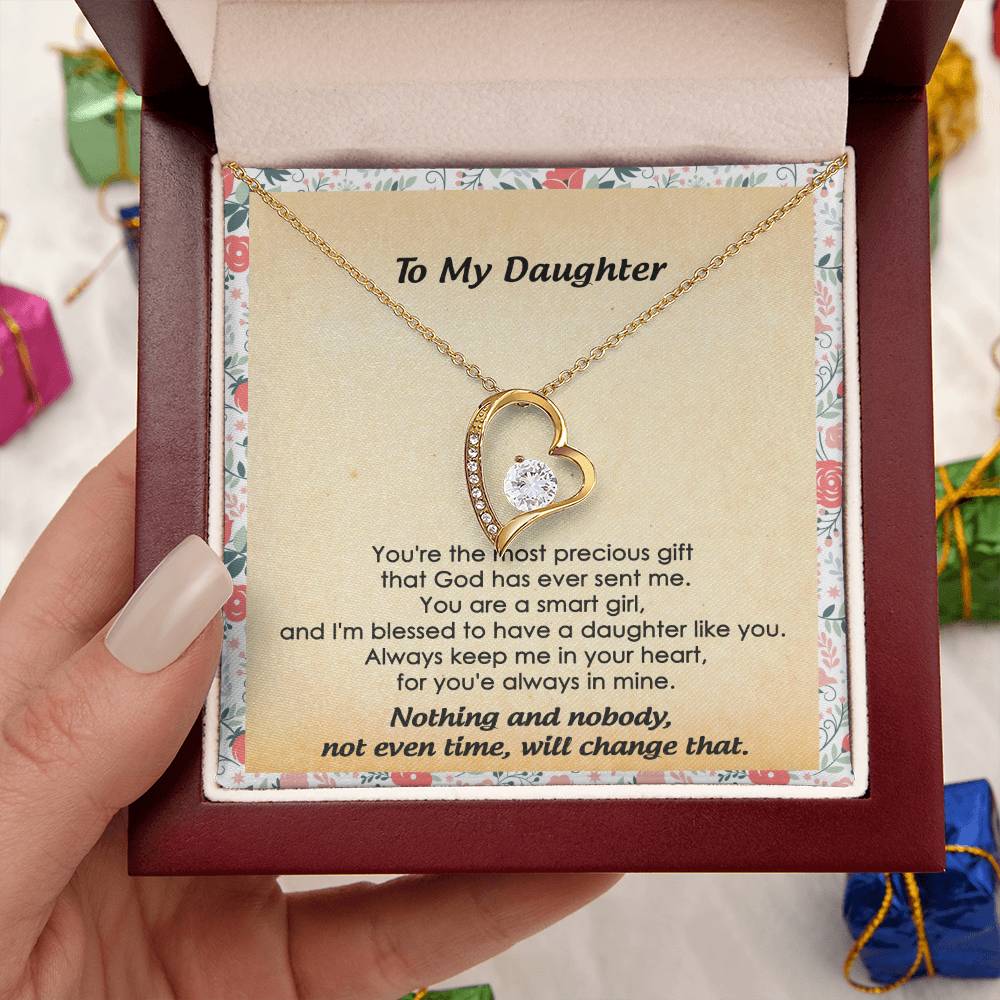 Gift For Daughter The Most Precious Gift For Daughter From Dad To My Daughter Necklace Daughter Gift From Dad Daughter Birthday Gift Forever Love Necklace
