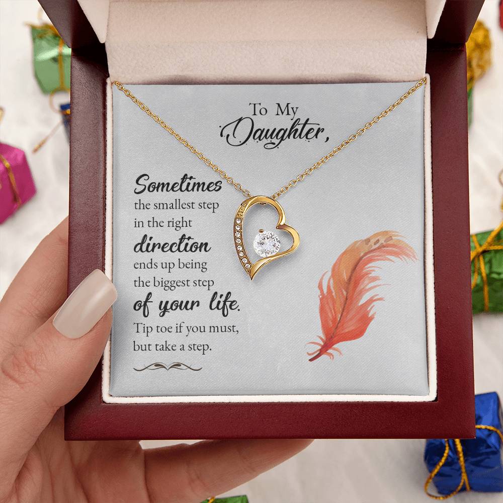 To My Daughter Beautiful Chapters Forever Love Necklace Daughter Necklace Gift For Daughter Xmas Christmas Daughter Gift From Mom 1 Forever Love Necklace