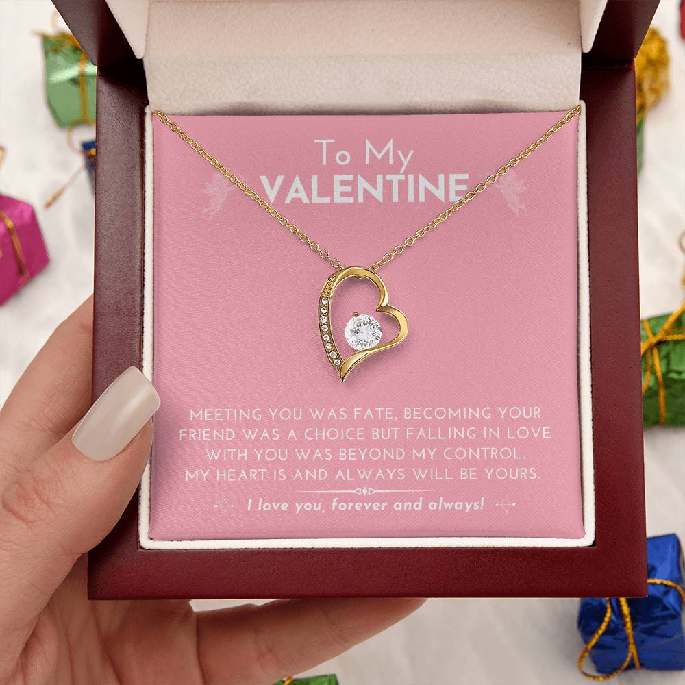 Forever Love Heart Necklace Falling In Love With You Was Beyond My Control....... Forever Love Necklace