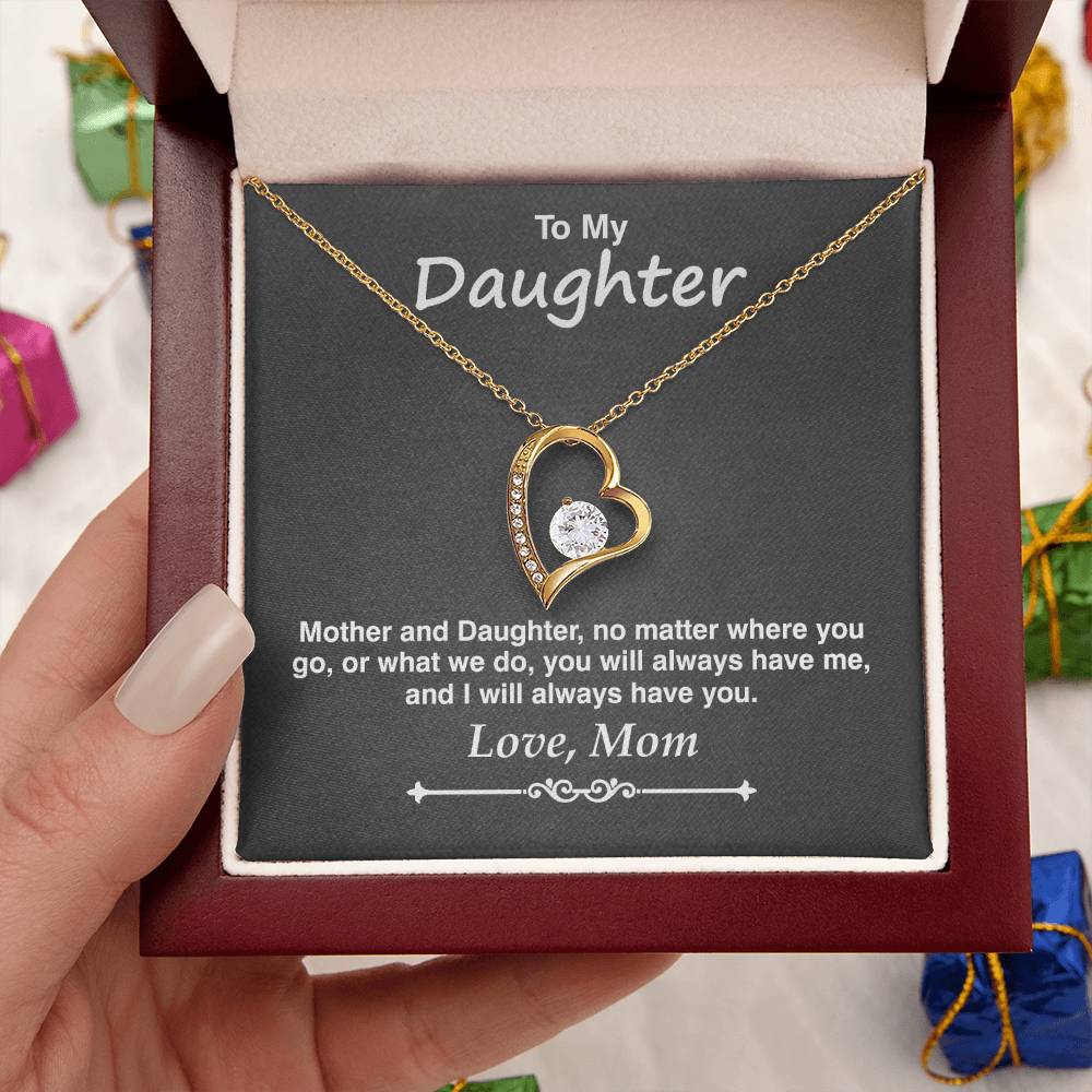 To My Daughter Necklace From Mom I Love You Always 1 Forever Love Necklace