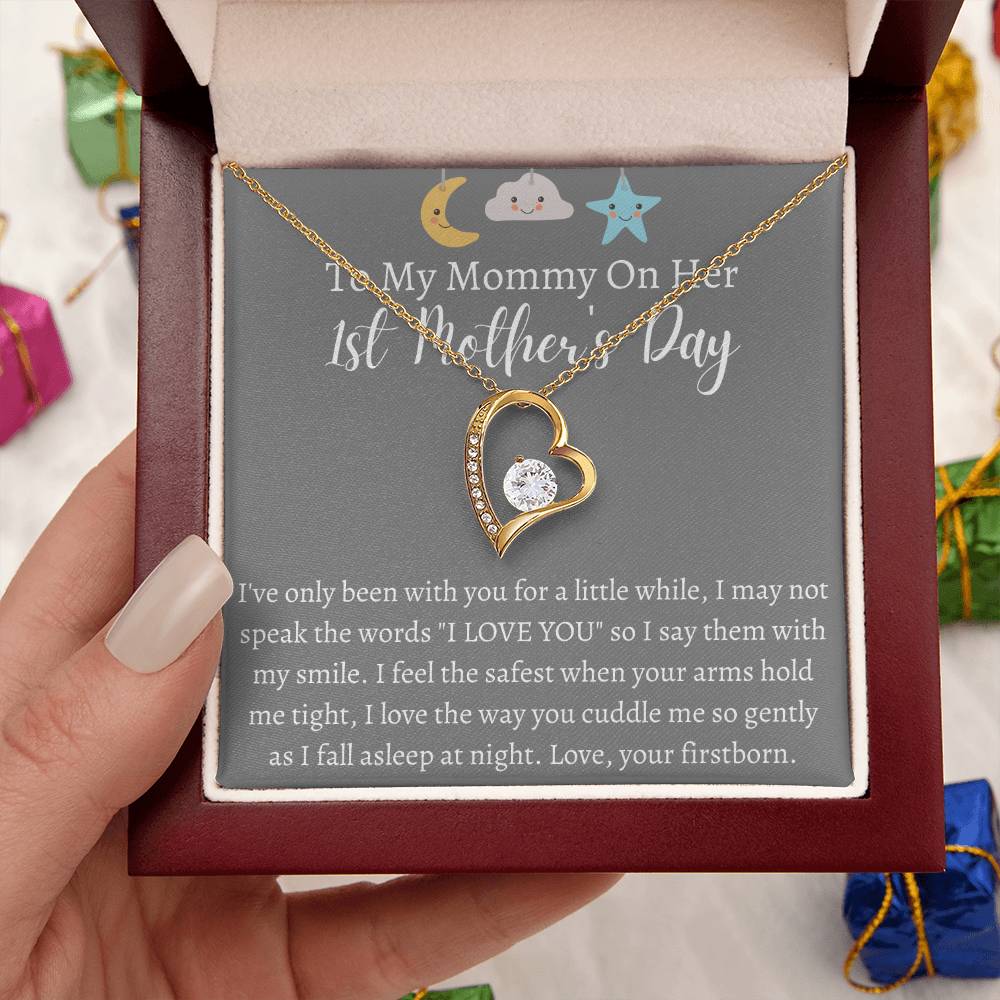 To My Mommy On Her 1st Mother's Day Forever Necklace 1 Forever Love Necklace