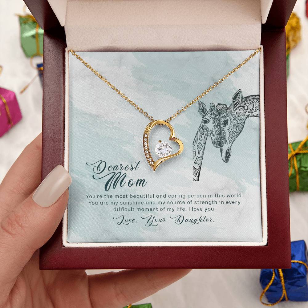 To My Mom Forever Love Necklace Mother Necklace Gift For Mother Xmas Christmas Customize Gift To My Mom 6 Forever Love Necklace