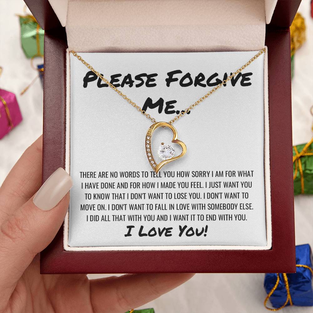 Forgive Me Apology Necklace Forever Love Necklace