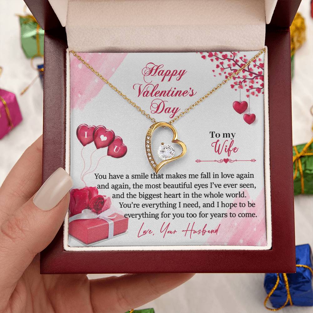 To My Wife - I Love You Forever Love Necklace