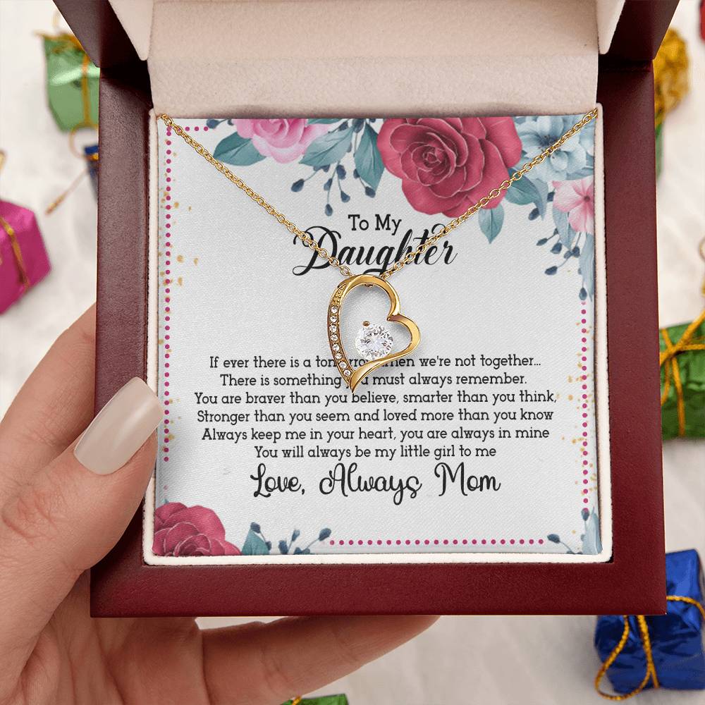 To My Daughter From Mom Daughter Birthday Gift Christmas Gift For Daughter Anniversary Gift Mothers Day Gifts Gift For Daughter From Dad Forever Love Necklace