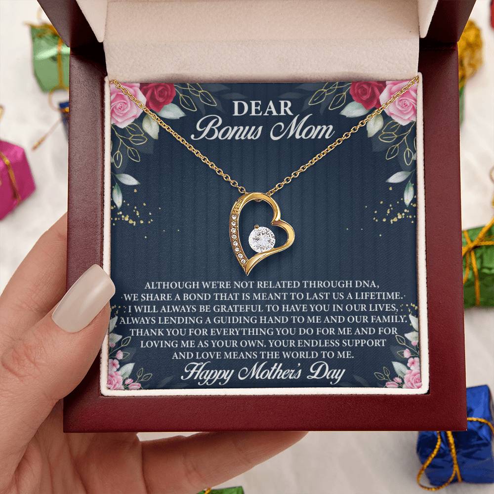Dear Bonus Mom Forever Love Necklace