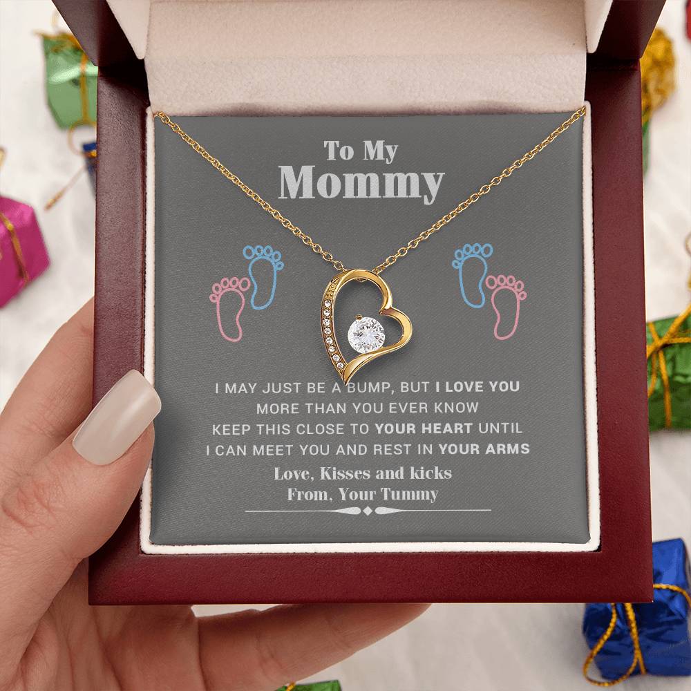 Mummy To Be Necklace Gift New Mum Gift To My Mummy Gift From Unborn Baby New Mom Gift From Husband Baby Bump Gift New Mommy Gift Idea Forever Love Necklace
