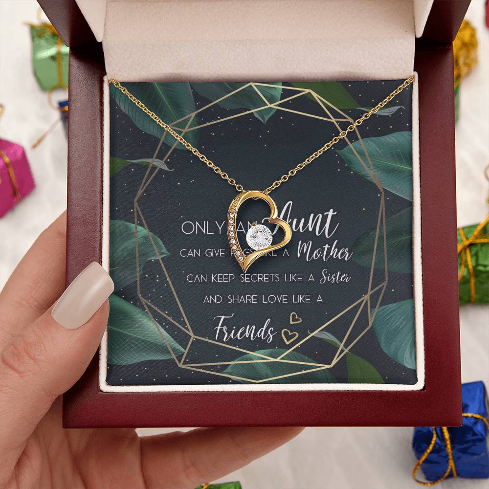 Aunt Necklace Gift Forever Love Necklace For Aunt Aunt Wedding Gift Aunt Of The Bride Customize Necklace For Aunt Aunt Of The Forever Love Necklace