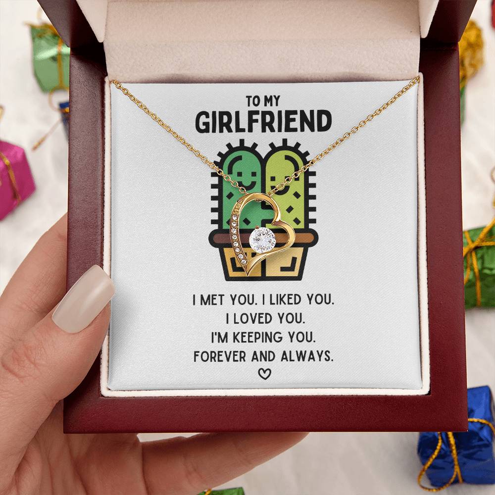 To My Girlfriend I’m Keeping You Necklace 1 Forever Love Necklace