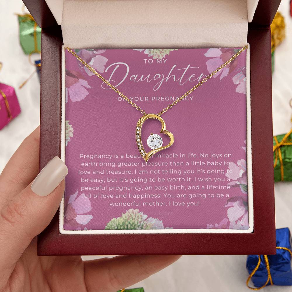 New Mom Baby Shower Gift Mom To Be Gift Congratulations Pregnancy Gift Daughter Baby Shower Gift Gift For Daughter Having Her First Forever Love Necklace
