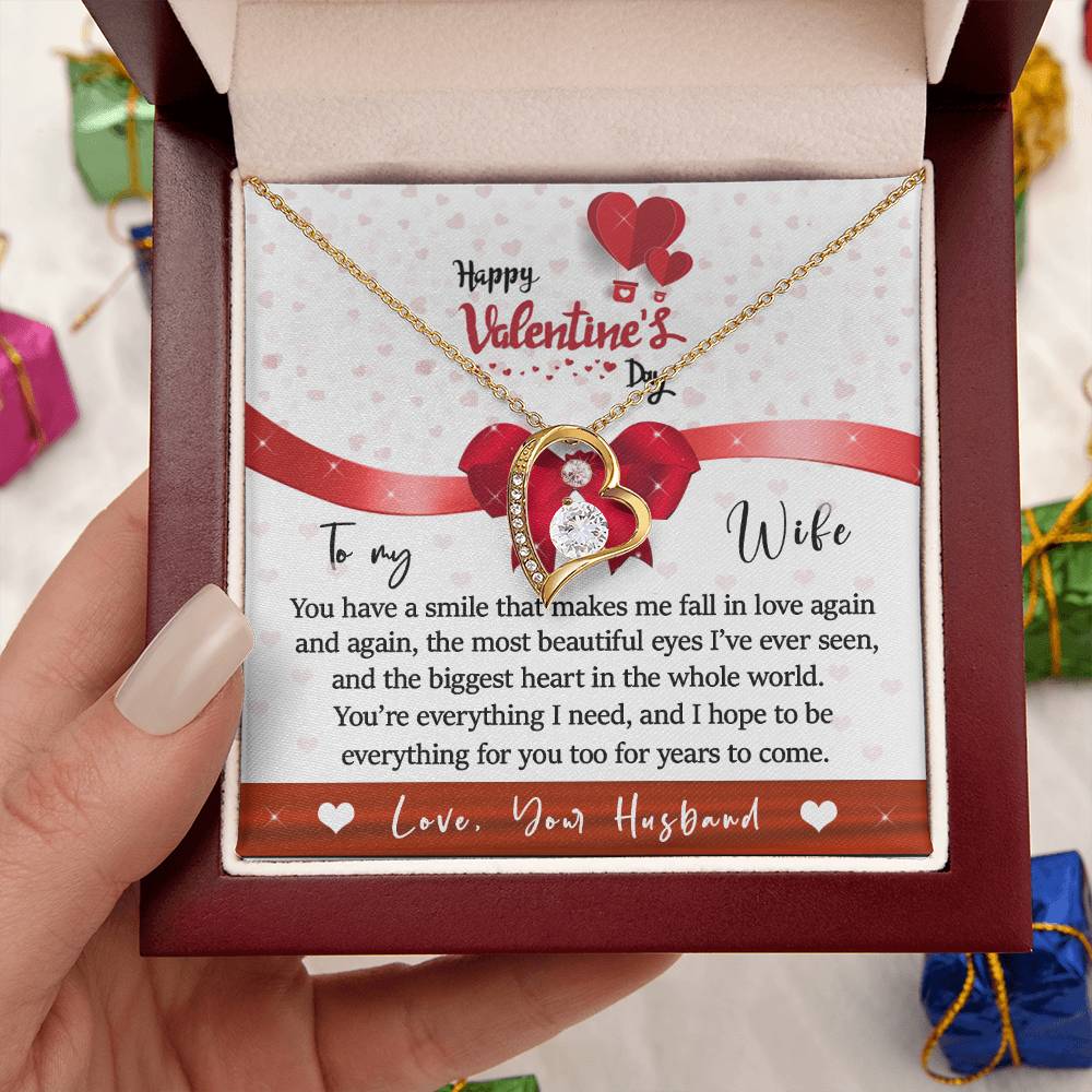 To My Wife - I Love You 1 Forever Love Necklace