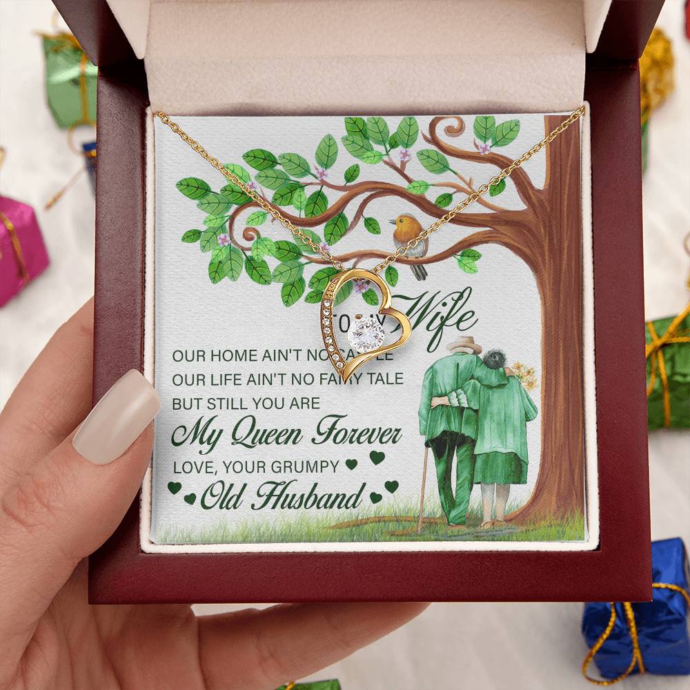 To My Wife Gift From Grumpy Old Husband To Wife From Husband Gift Wedding Day Gift For Bride From Groom Anniversary Forever Love Necklace