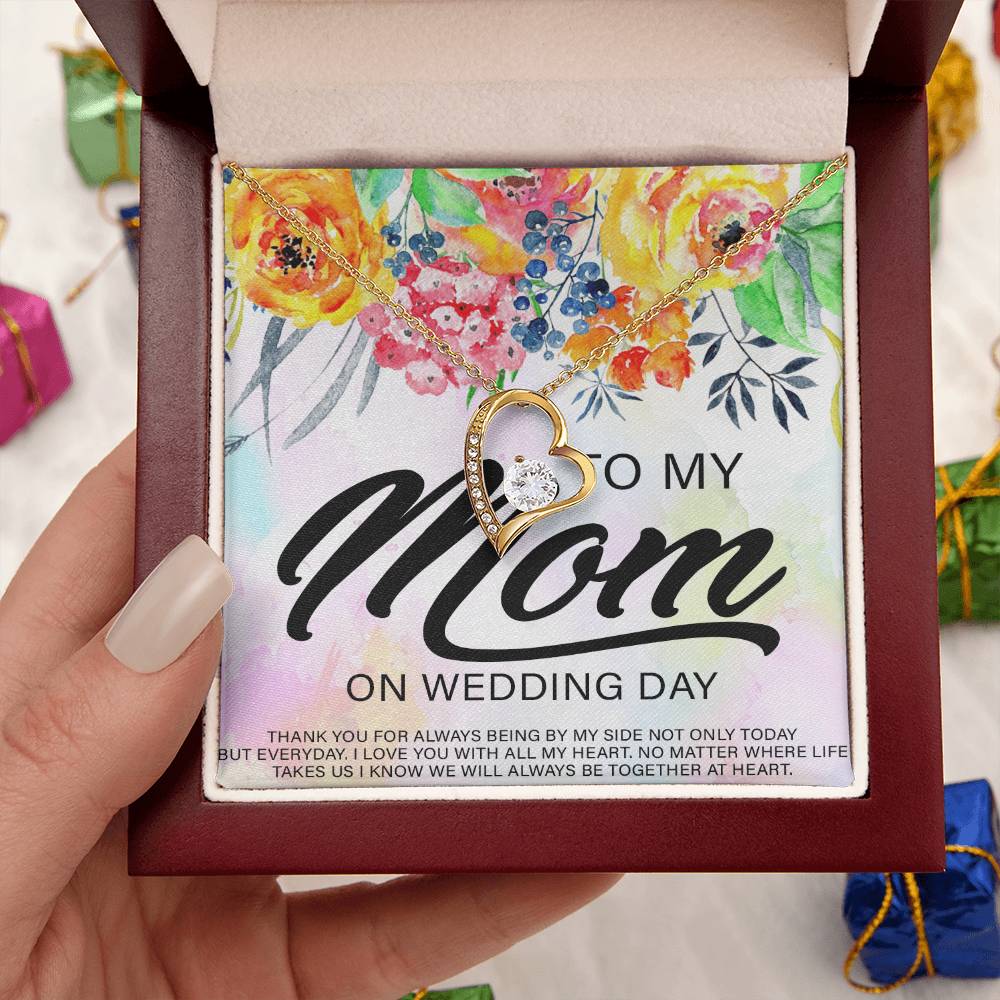 Necklace For Mom On Wedding Daymom On Wedding Day Jewelry To My Mom Necklace Wedding Necklace For Mom Mother Of The Groom Bride Forever Love Necklace