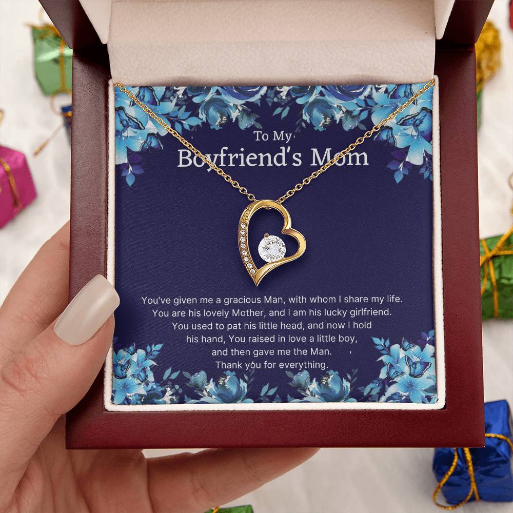 To My Boyfriend's Mom Forever Necklace Mother's Day Birthday Christmas Engagement 1 Forever Love Necklace
