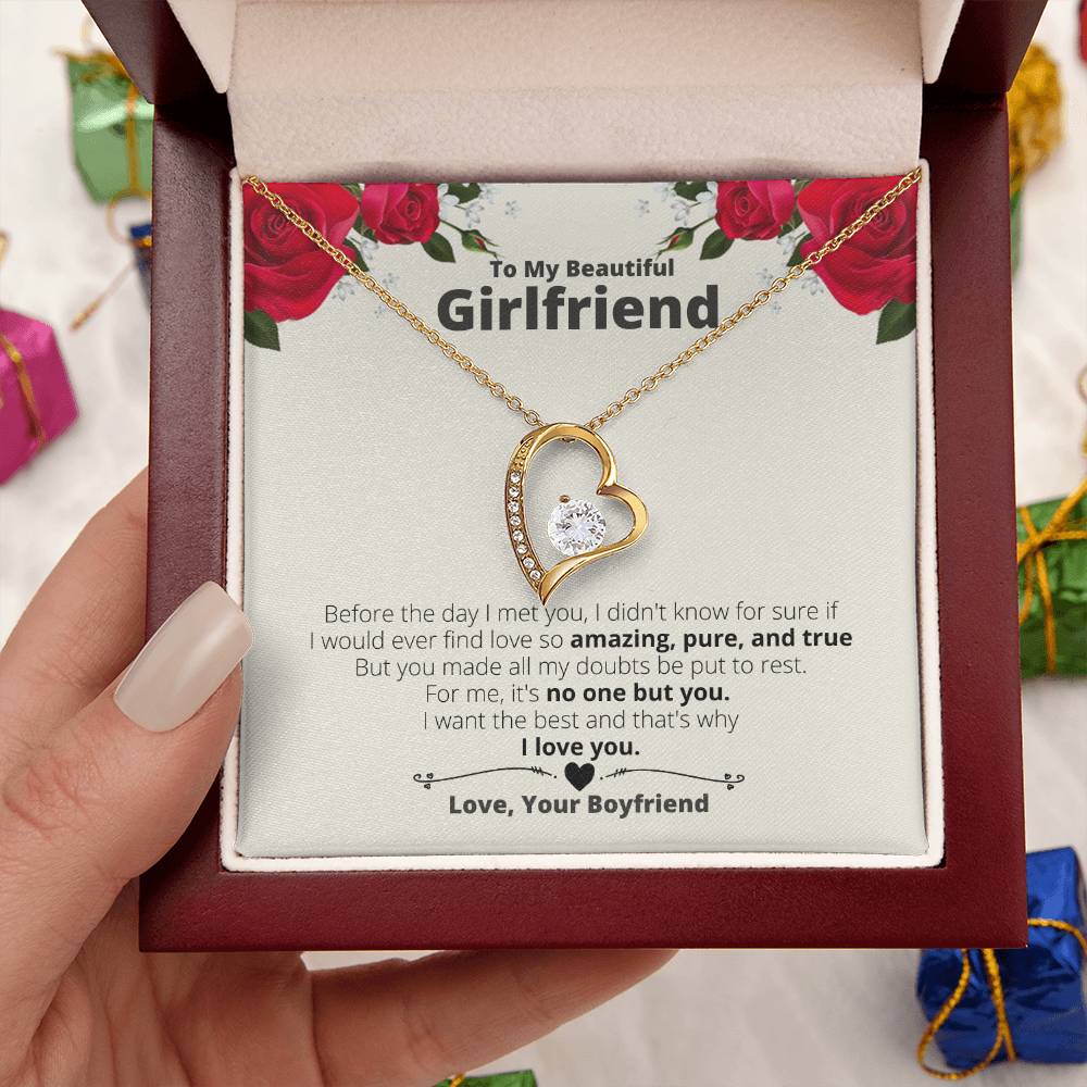 To My Girlfriend - No One But You - Forever Love Necklace Forever Love Necklace