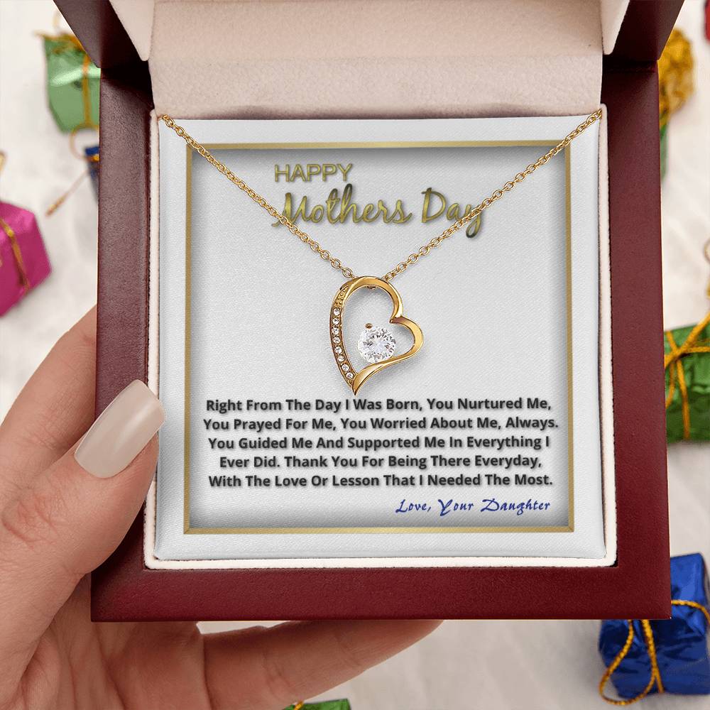 Happy Mother's Day From Your Daughter Forever Love Necklace