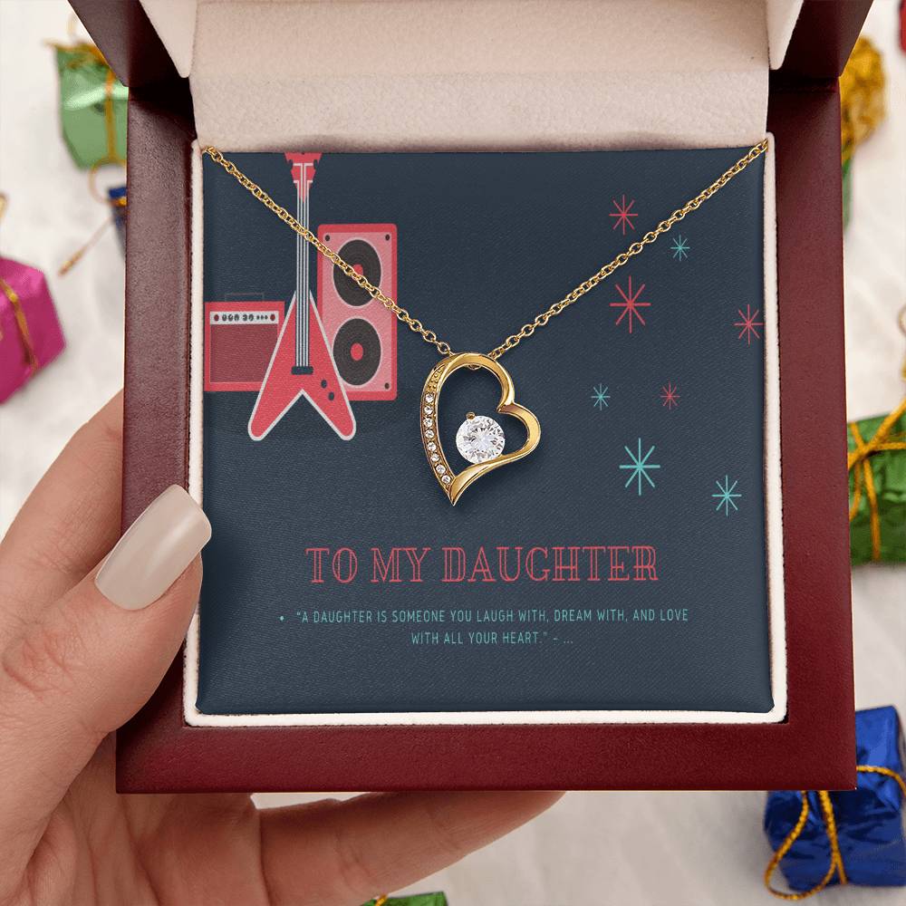 To My Daughter 1 Forever Love Necklace