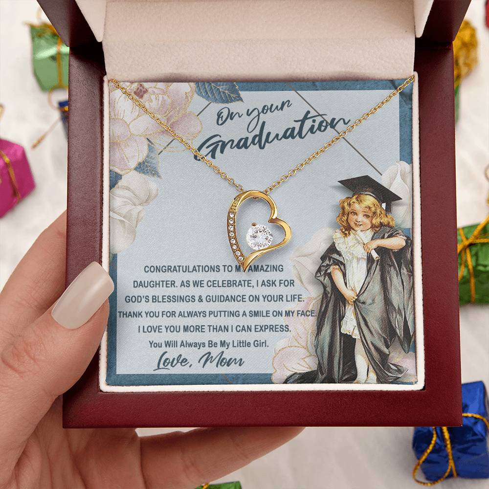 To My Graduation Daughter Gift For Daughter From Mom On Your Graduation Love Mom Daughter Necklace Forever Love Necklace
