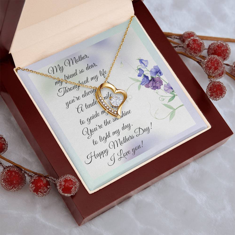 Mother's Day And Message Card 1 Forever Love Necklace