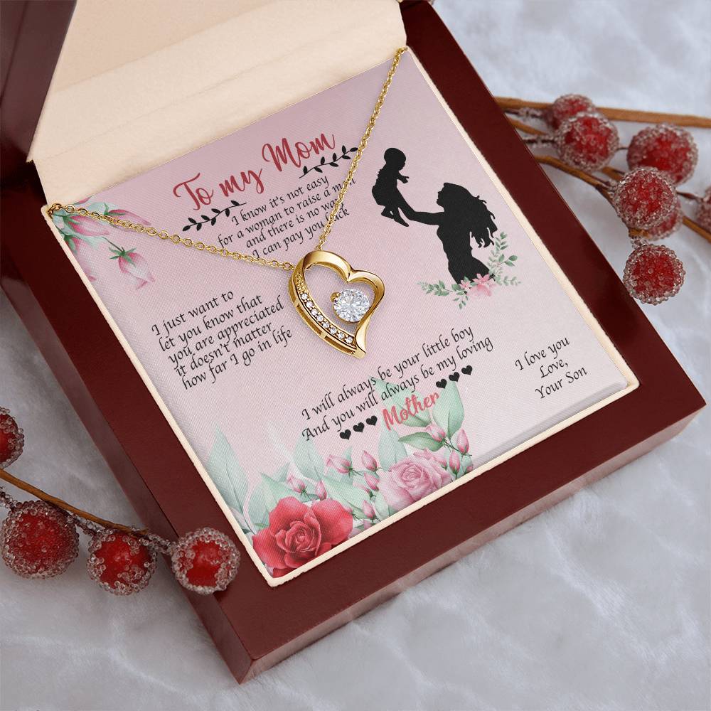 To My Mom I Will Always Be Your Little Boy 2 1 1 Forever Love Necklace