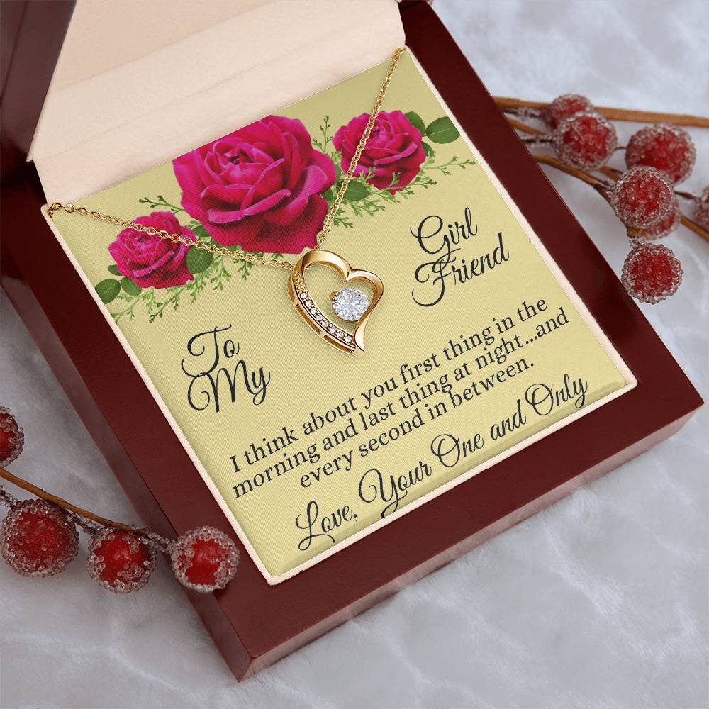 To My Beautiful Girlfriend - The Forever Love Necklace Forever Love Necklace