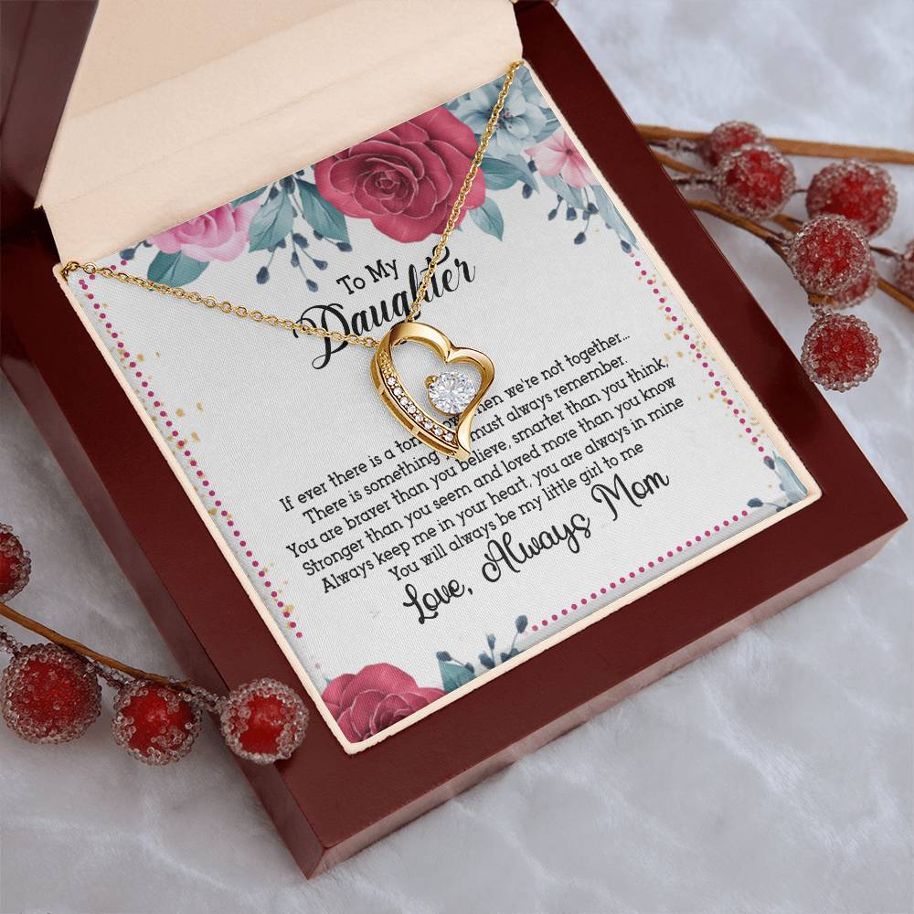 To My Daughter From Mom Daughter Birthday Gift Christmas Gift For Daughter Anniversary Gift Mothers Day Gifts Gift For Daughter From Dad Forever Love Necklace