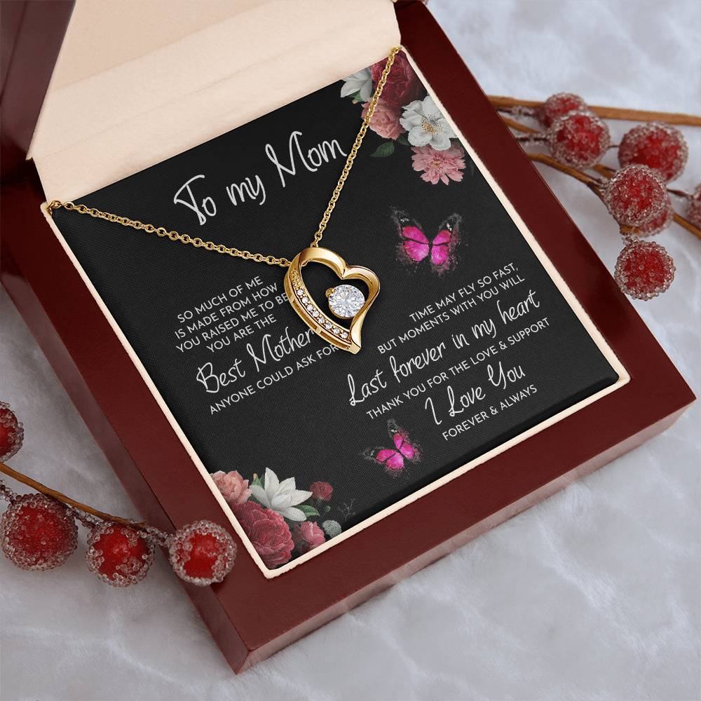 To My Mom Time May Fly 1 Forever Love Necklace