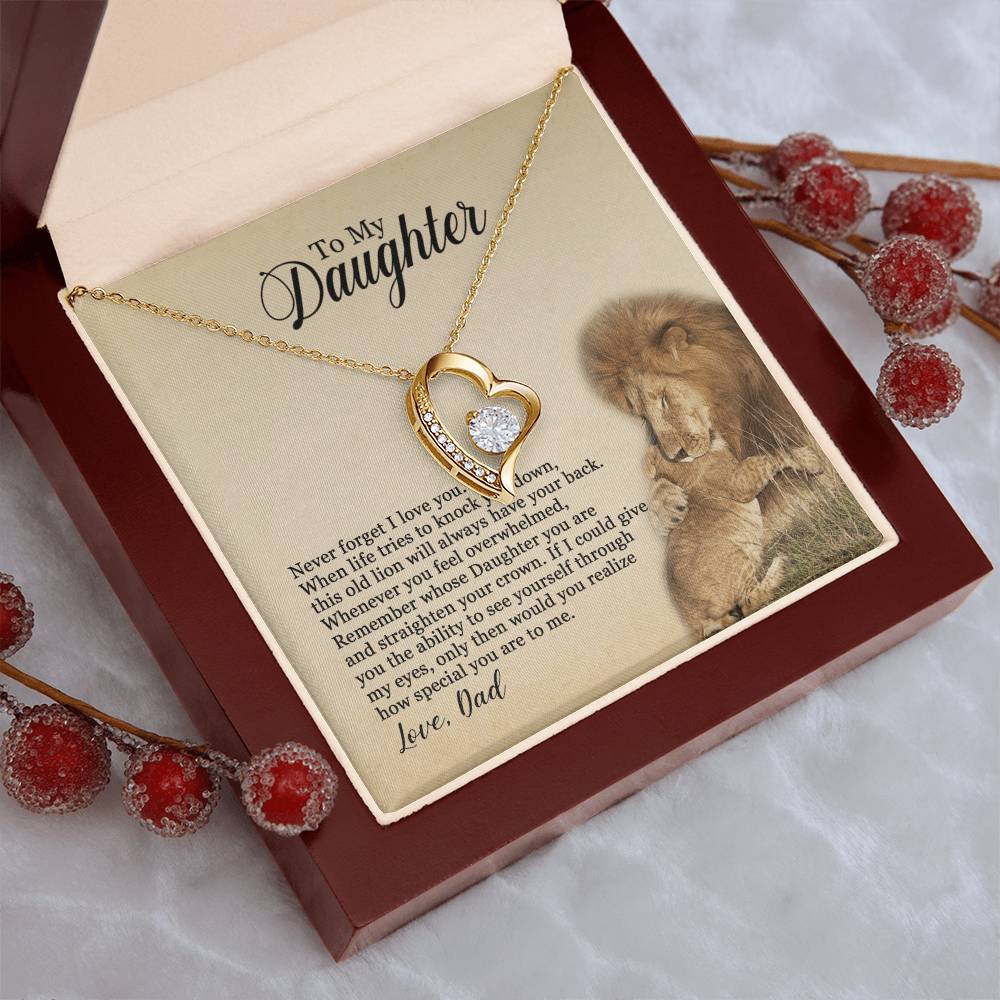 To My Dad Never Forget That I Love You Father's Day Father Daughter Necklace Father To Daughter Birthday Gift Gifts Forever Love Necklace