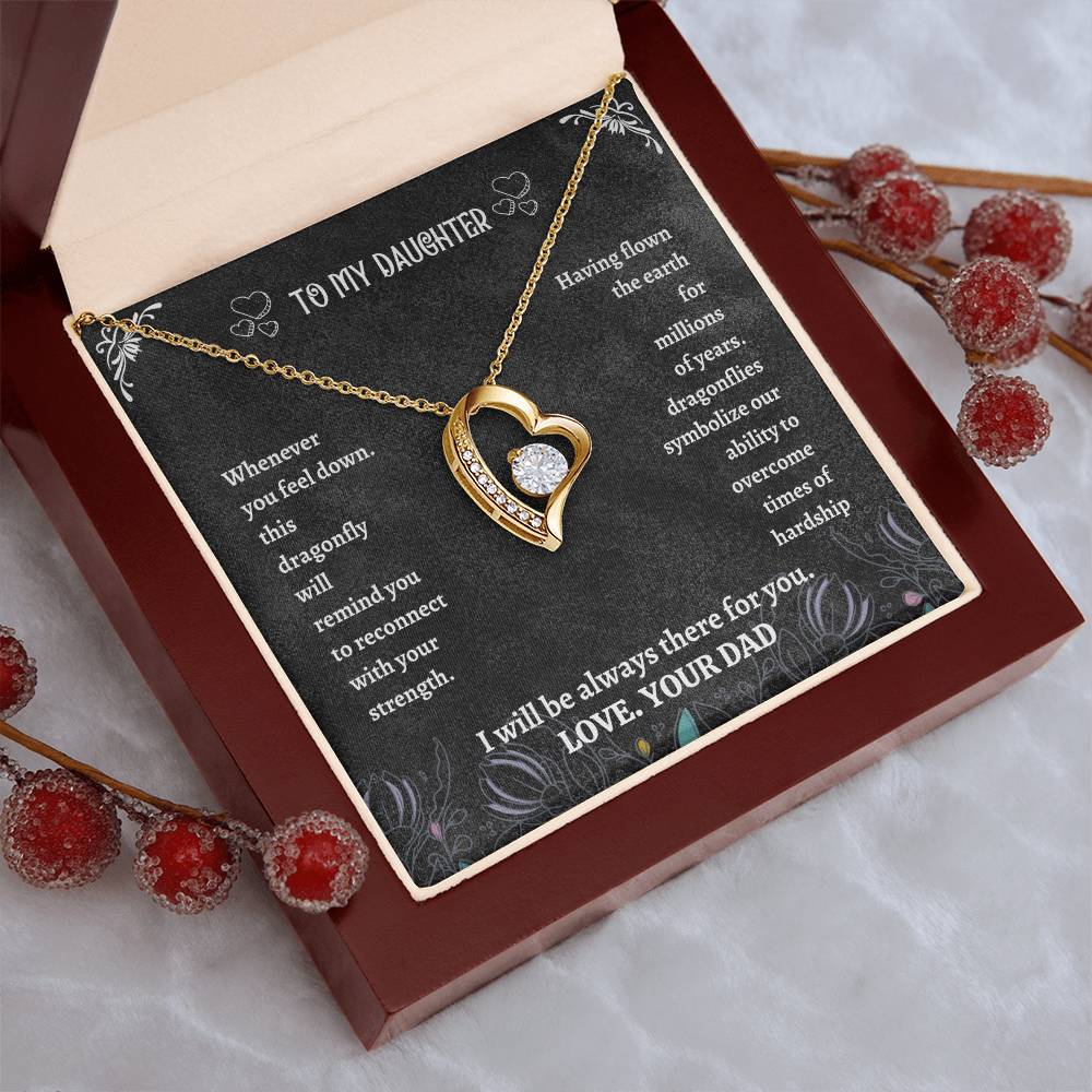 To My Daughter - I Will Always Be There For You Love Your Dad Father Daygift For Daughter - Father Daughter Necklace Father To Daughter Birthday Gift