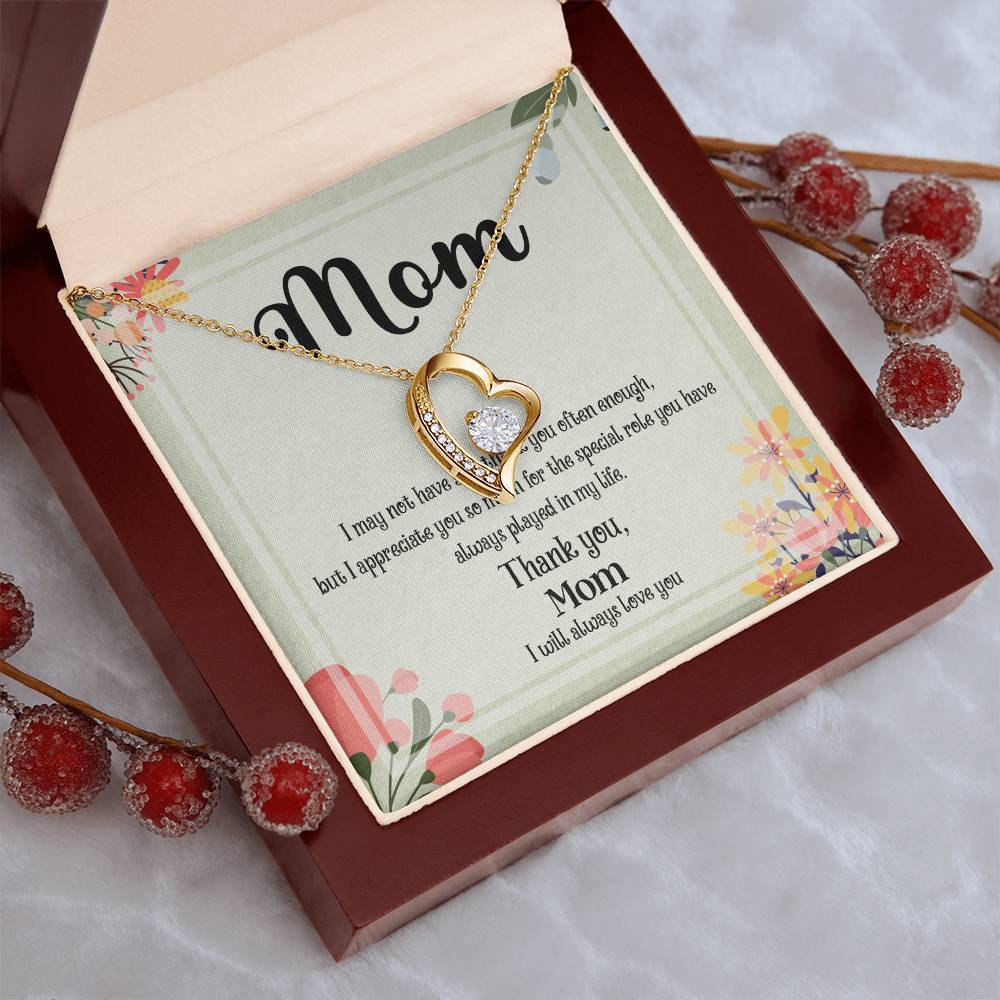 Mom I May Not Have Said Thank You Often Enough D1038 Forever Love Necklace