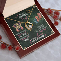 To My Military Wife - I Will Always Love You Even From Thousands Of Miles Away - Army Wife Military Wife Necklace To My Wife Forever Love Necklace
