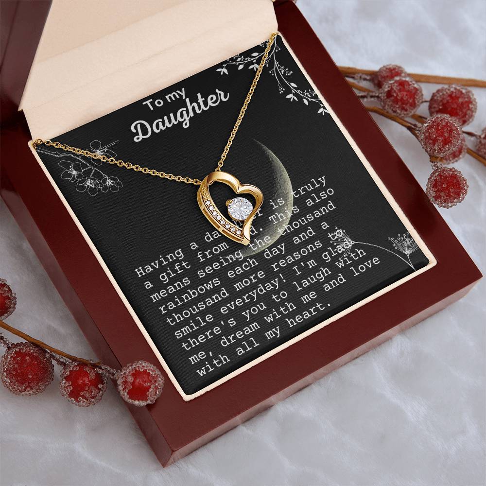 To My Daughter From Momdad 1 Forever Love Necklace