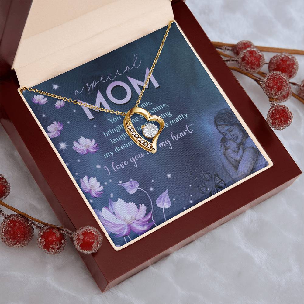 To My Mom Mother Necklace Gift For Mother Xmas Christmas Customize Gift To My Mom Forever Love Necklace