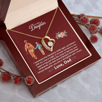 Firefighter's Daughter Gift For Daughter From Firefighter Dad Firefighter Daughter Necklace Forever Love Necklace