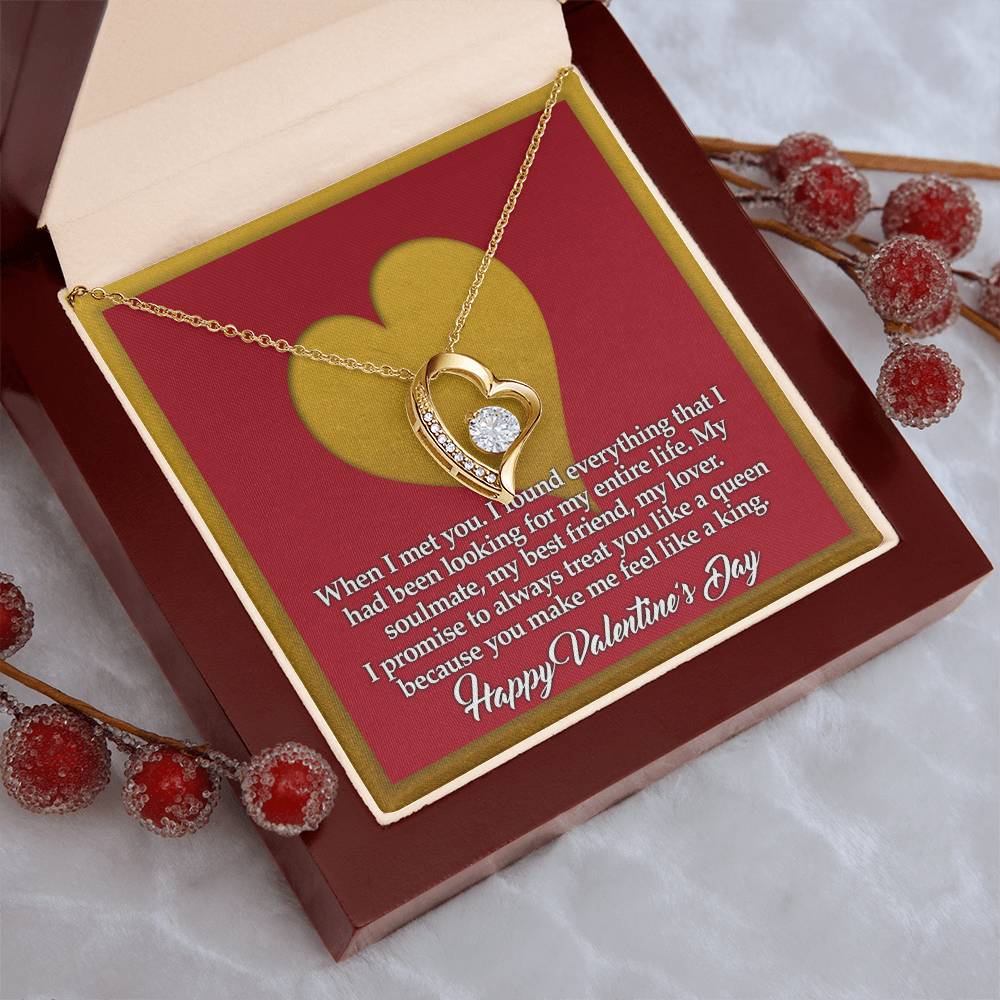 You Make Me Feel Like A King Forever Love Necklace